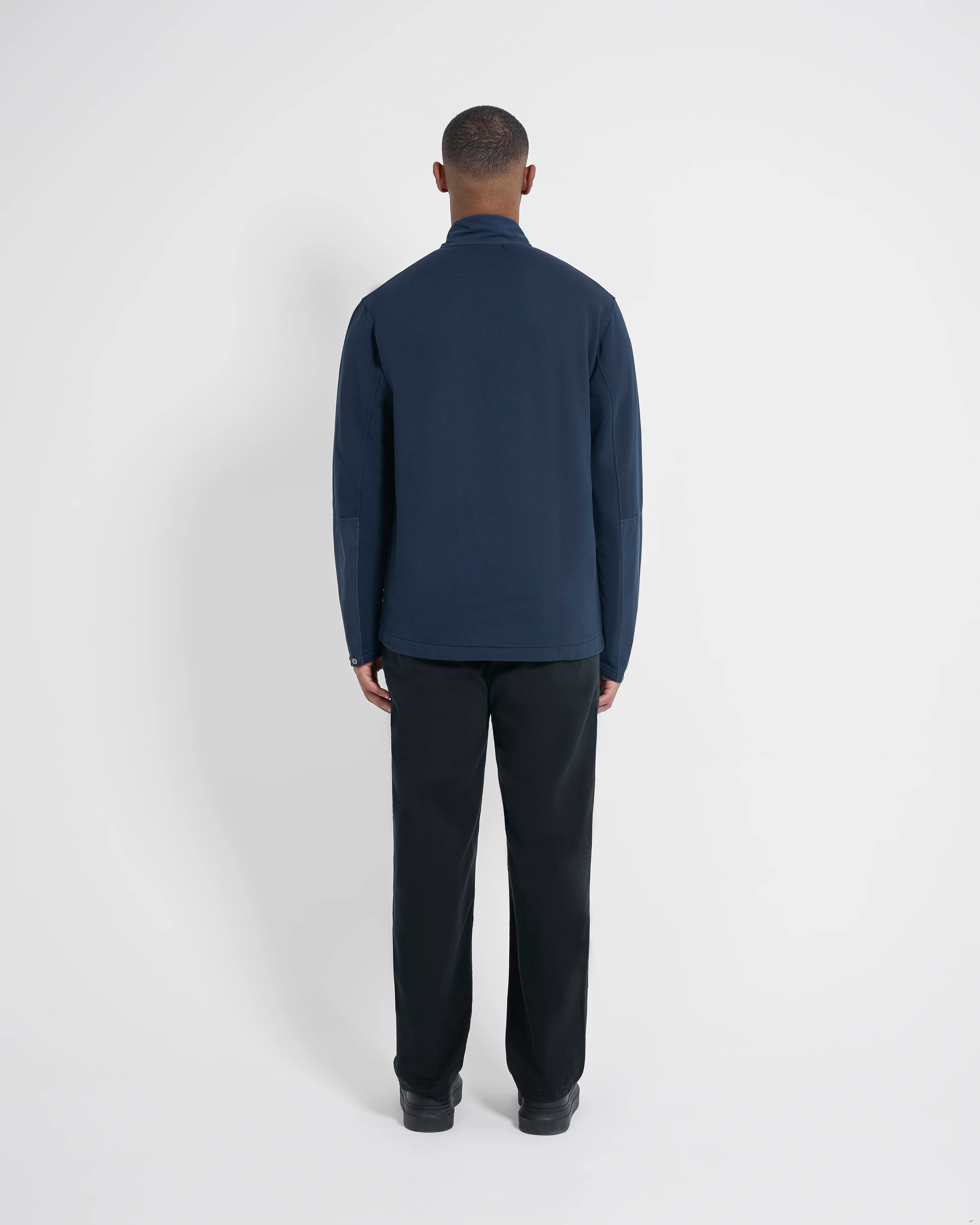 Left Hand Half Zip Sweat Navy - Image 5