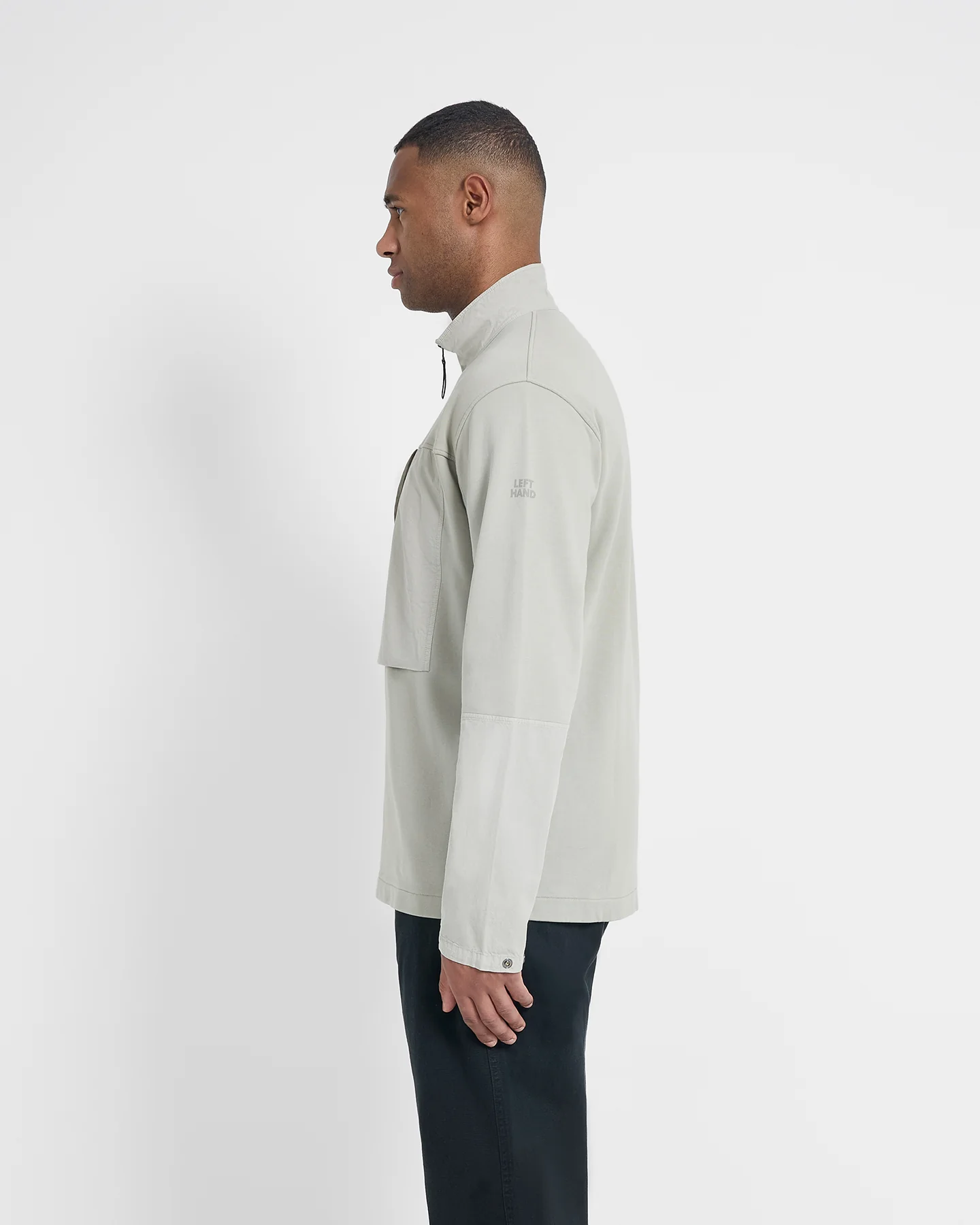 Left Hand Half Zip Sweat Stone - Image 4