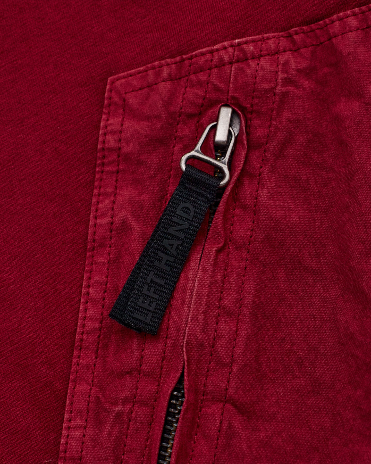 Left Hand L/S Pocket Tee Burgundy - Image 4