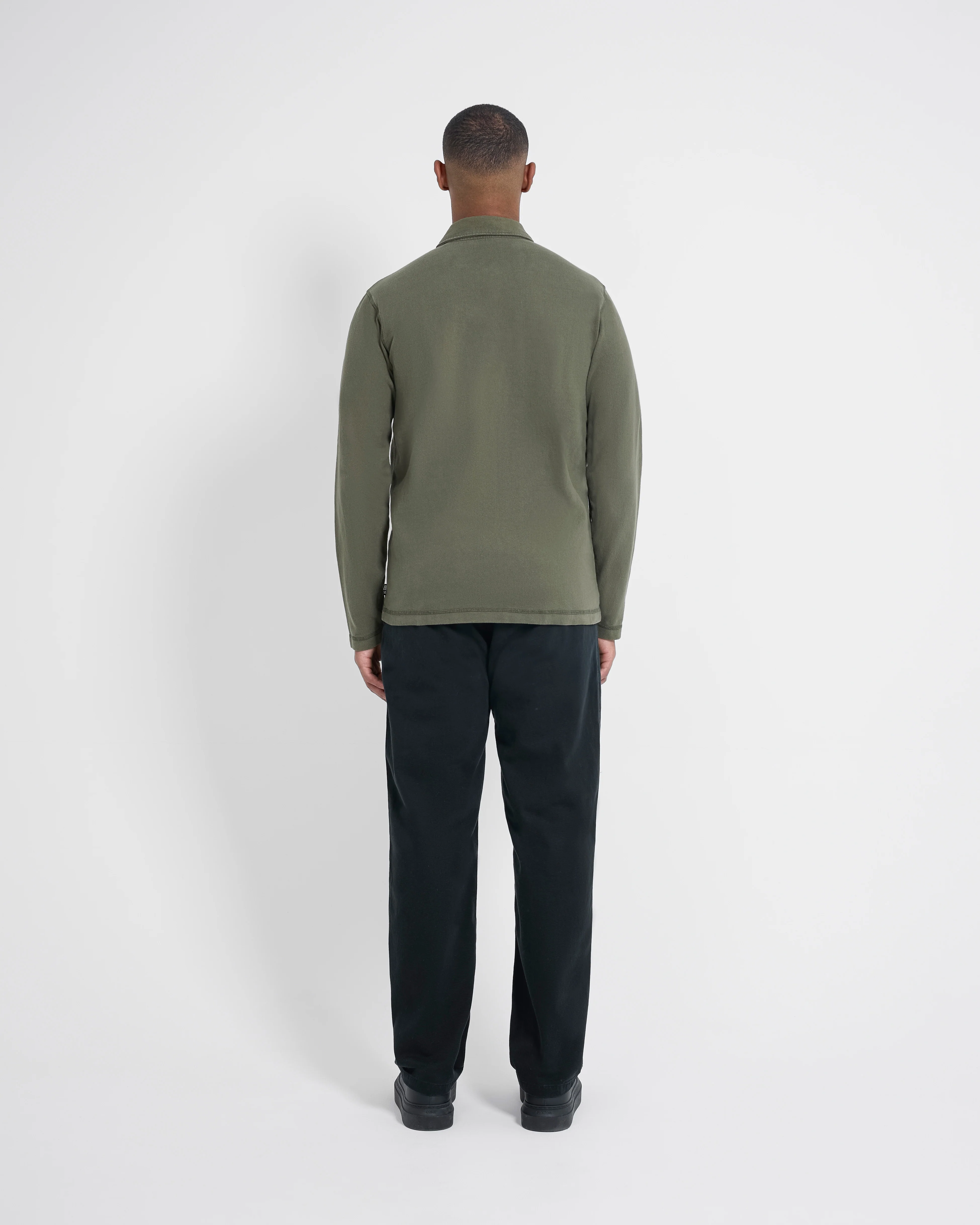 Left Hand L/S Polo Olive - Image 5