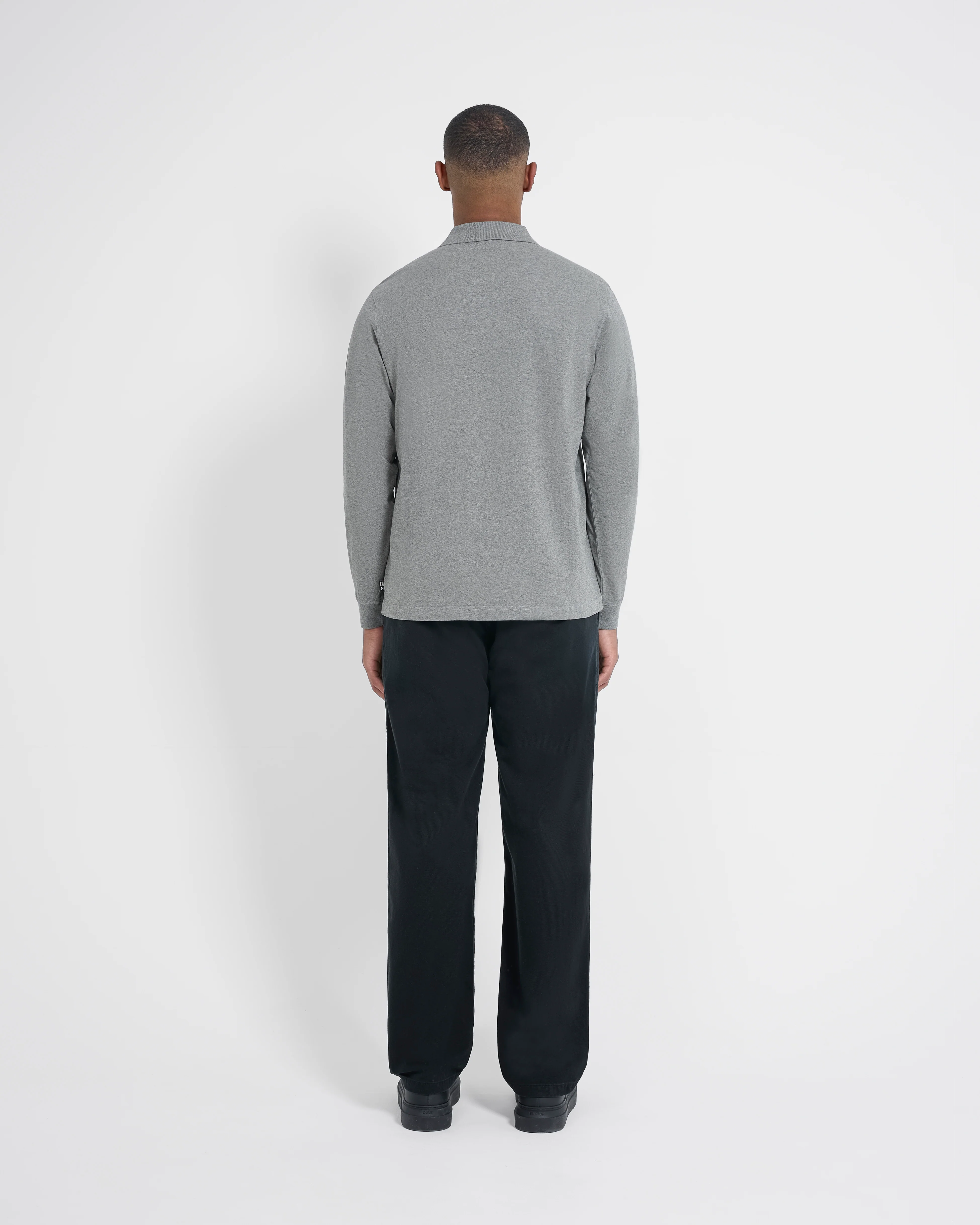 Left Hand L/S Polo Shirt Stone - Image 5