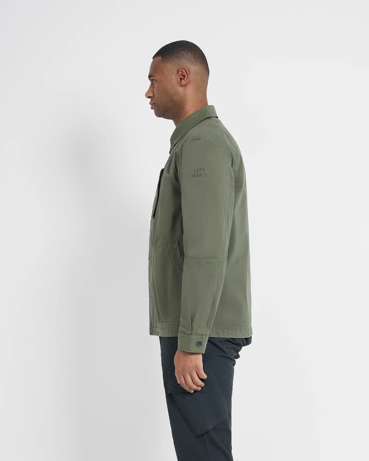 Left Hand Sesia Overshirt Olive - Image 4