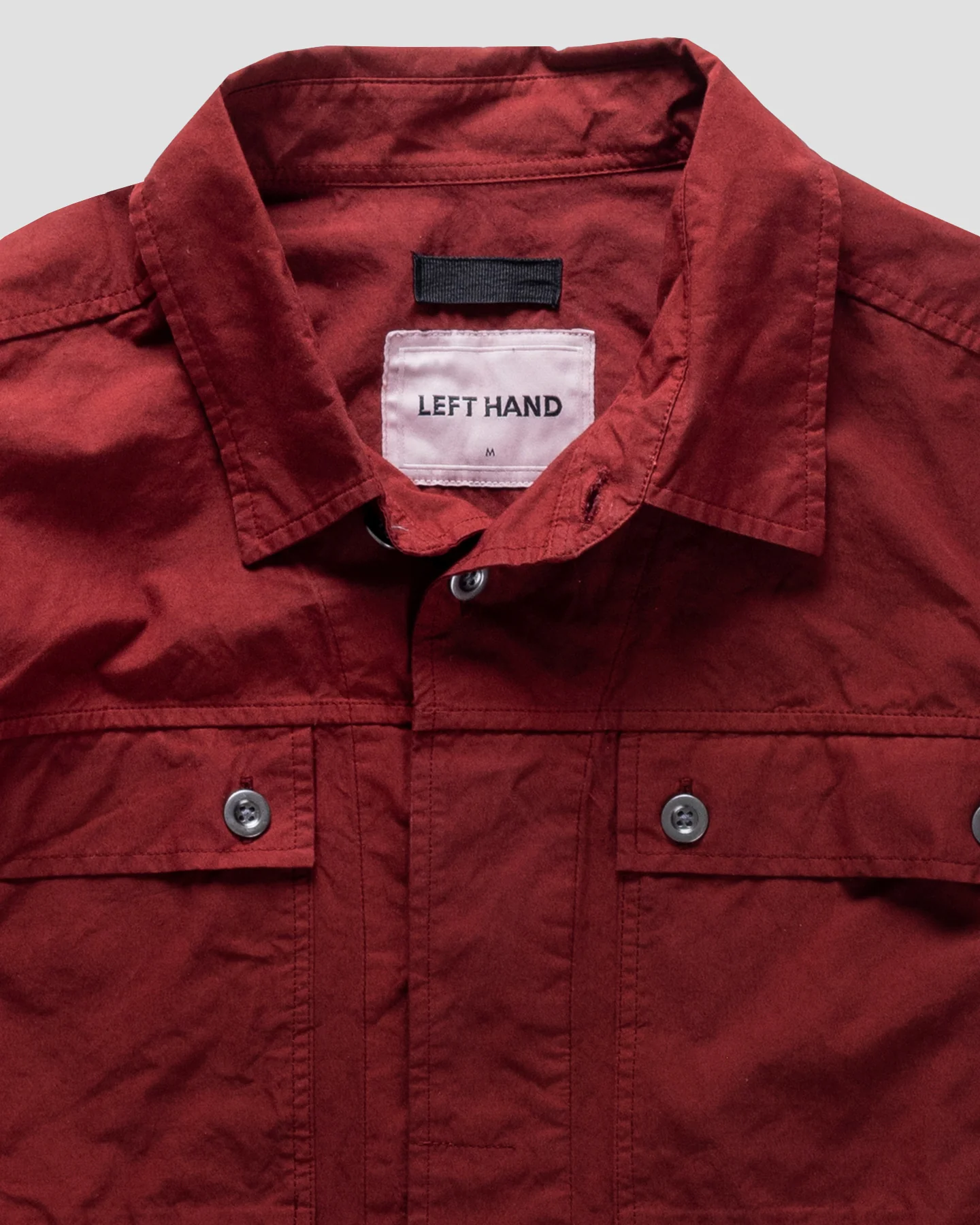 Left Hand Twin Pocket Shirt Burgundy - Image 7