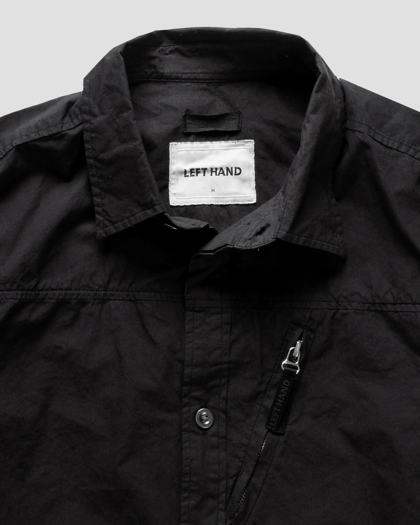 Left Hand Zip Pocket Shirt Black - Image 7