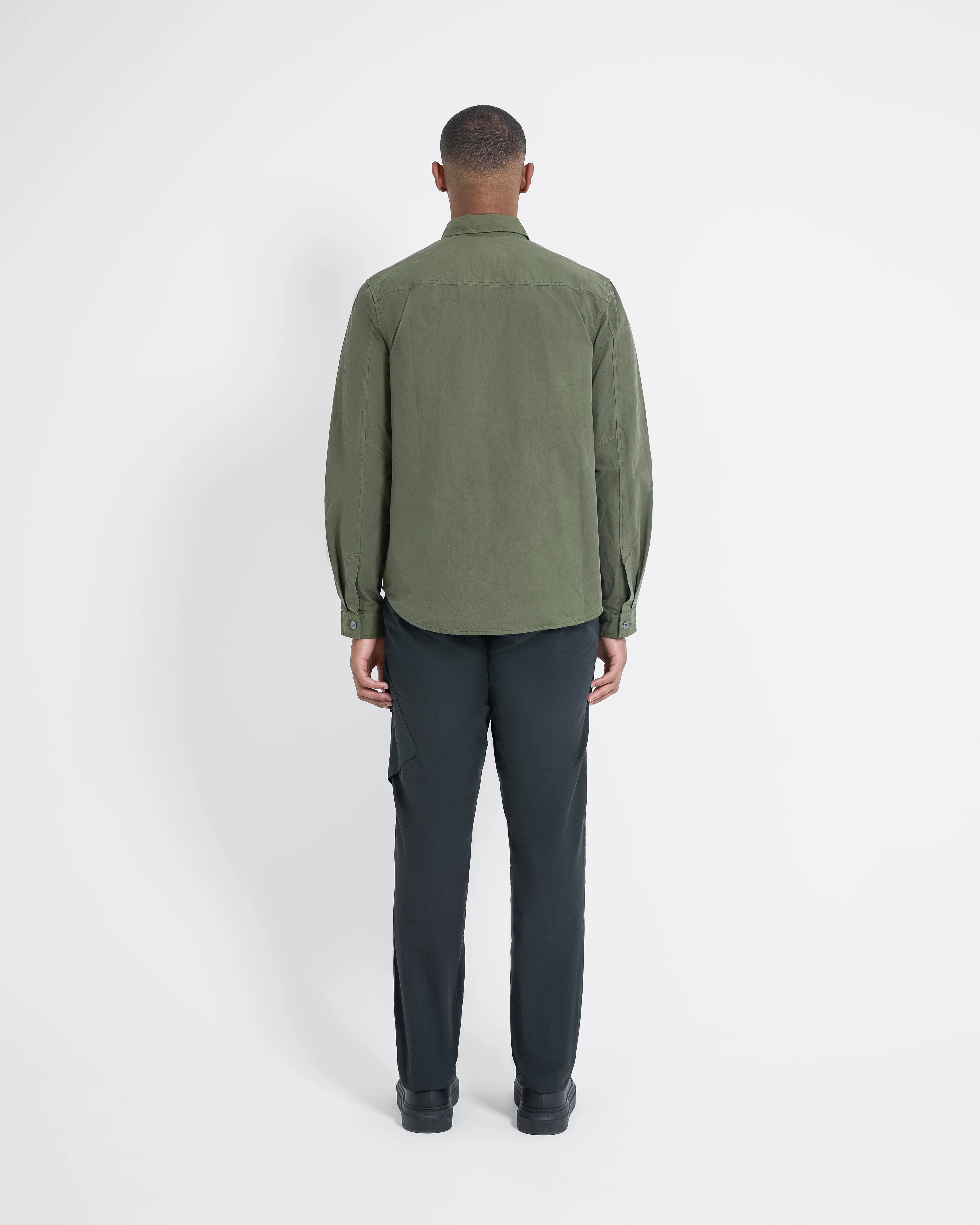 Left Hand Zip Pocket Shirt Olive - Image 5